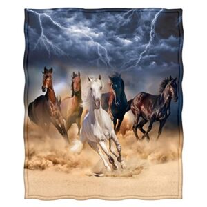 Levens Galloping Horse Blanket Gifts for Women Girls Men, Cowgirl Cowboy Western Decoration for Home Bedroom Living Room Chair Office, Super Soft Cozy Lightweight Throw Blankets 50"x60"