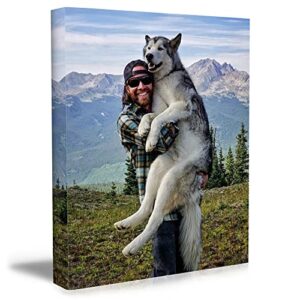 iced pixel customize poster canvas prints with your photos, pets/animals, personalize your room, bedroom, baby room wall decor with photo frames(6x8in)