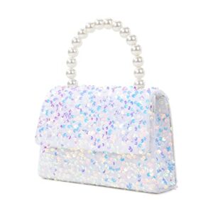 jascaela women’s evening handbag cocktail party clutch purse pearl top handle evening bag