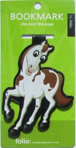 horse bookmarks (clip-over-the-page) set of 2 – assorted colors