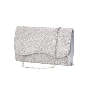 gripit envelope prom evening bags and clutches for women rhinestone designer purse ladies bling handbags wedding night small clutch shoulder bag,silver