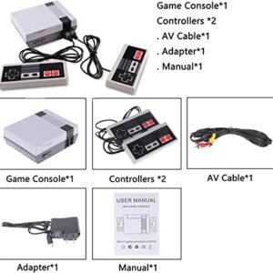 Classic Retro Game Console, Plug and Play 8-bit Video Game Entertainment System Built-in 620 Games with 2 Classic Controllers