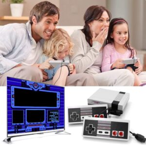 Classic Retro Game Console, Plug and Play 8-bit Video Game Entertainment System Built-in 620 Games with 2 Classic Controllers