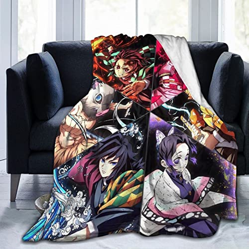 Anime Blanket Flannel Fleece Warm Soft Throw Blanket for Couch Sofa Bed Living Room for Adults Children Kids 50"X40"