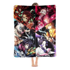 Anime Blanket Flannel Fleece Warm Soft Throw Blanket for Couch Sofa Bed Living Room for Adults Children Kids 50"X40"