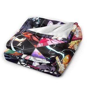 Anime Blanket Flannel Fleece Warm Soft Throw Blanket for Couch Sofa Bed Living Room for Adults Children Kids 50"X40"