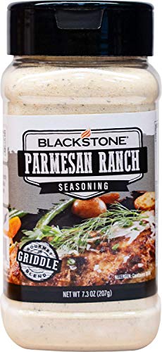 BBQ Seasonings and Rub Bundle - Blackstone All Purpose Seasoning 7.3 oz, Parmesan Ranch 7.3 oz, and Tequila Lime 7.4 oz with Coastal Cafe Dry Rub Tip Sheet (All Purpose/Parmesan Ranch/Tequila Lime)