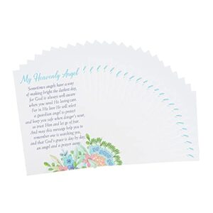 my heavenly angel message blue 3 x 2 mini cardstock bookmarks pack of 24