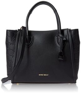 nine west camden satchel, black