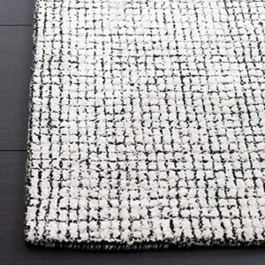 SAFAVIEH Abstract Collection 8' x 10' Ivory/Black ABT470Z Handmade Premium Wool & Viscose Living Room Dining Bedroom Area Rug