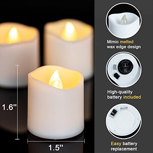 Homemory 500PCS Artificial Rose Petals with 24Pack Flameless Led Votive Tealight Candles for Romantic Night, Valentine's Day, Anniversary Decor