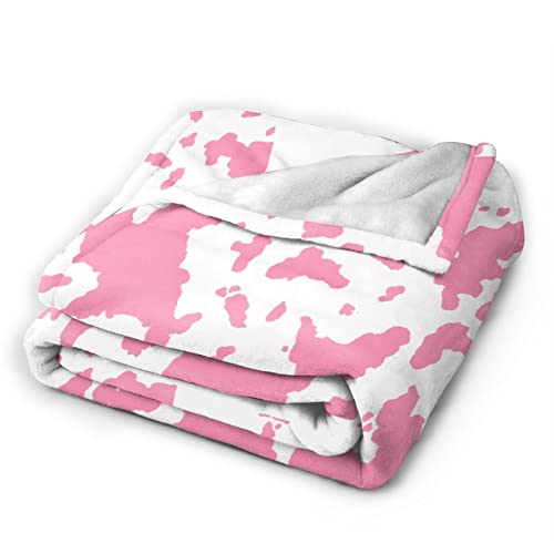 Pink Cow Print Blanket Comfort Cow Print Stuff Warm Pink Cow Print Throw Blankets Soft Stuff Decor Gifts for Girls Women