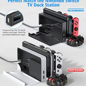 Switch Controller Charging Dock Station Compatible with Nintendo Switch & OLED Model Joycons, KDD Switch Controller Charger Dock Station with Upgraded 8 Game Storage for Nintendo Switch Joycon & Games