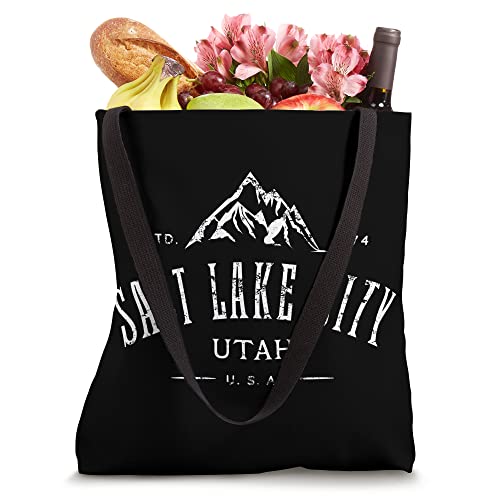 Salt Lake City Utah Awesome Mountain Design Souvenir Tote Bag