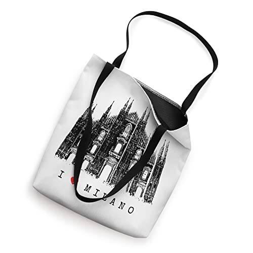 Milan Cathedral Vintage Skyline Italy Fan I Love Milano Tote Bag