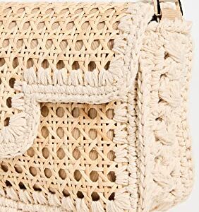 Caterina Bertini Women's Woven Shoulder Bag, Natural 2058, Tan, One Size