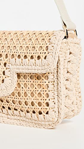 Caterina Bertini Women's Woven Shoulder Bag, Natural 2058, Tan, One Size