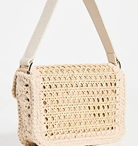 Caterina Bertini Women's Woven Shoulder Bag, Natural 2058, Tan, One Size