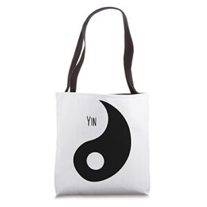 cute easy couples matching costume yin yang gift tote bag