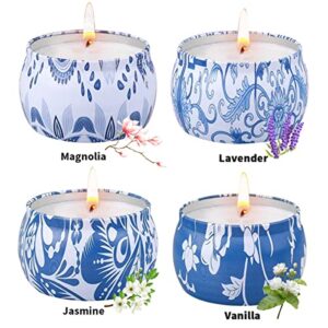 Leelife Scented Candles - 4.4 oz Pack of 4 Candles, 100% Natural Soy Household Candles, 30 Hour Long Burn, Gift Set