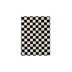 Black Check Pattern Mini Rug, Indoor Rug, Mini Rug(1.6 ft * 2.3 ft), Modern Designed Rug, Pet Rug