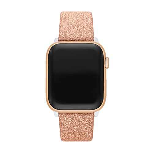 Kate Spade New York women's rose gold glitter leather band for apple watch®, 38/40/41mm (Model: KSS0141)