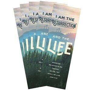 salt & light, i am the resurrection bookmarks, 2 x 6 inches, 25 bookmarks