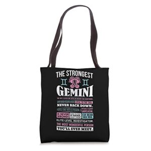 gemini astrological zodiac sign facts june birthday love tote bag
