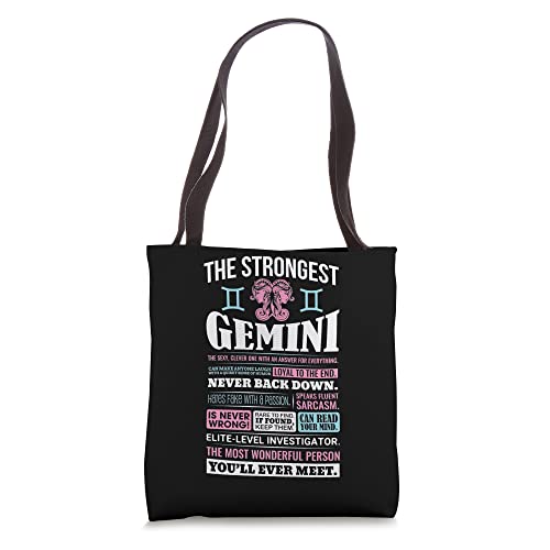 Gemini Astrological Zodiac Sign Facts June Birthday Love Tote Bag