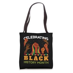 celebrating black history month black history tote bag