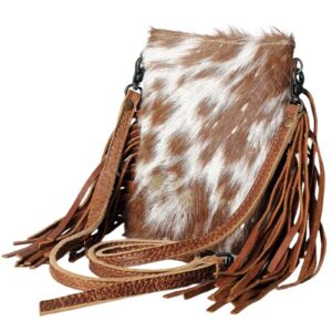 american darling cowhide crossbody with fringe