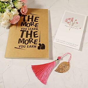 Book Lovers Gifts For Women, Teacher Appreciation Gifts, Christmas Gifts- Includes a Canvas Tote Bag, Personal Mug, Bookmark, Reading Notebook, Funny Socks and a Lovely Greeting Card (6 pieces) … …