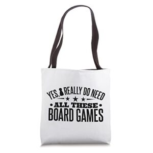 yes i really do need all these board games tote bag