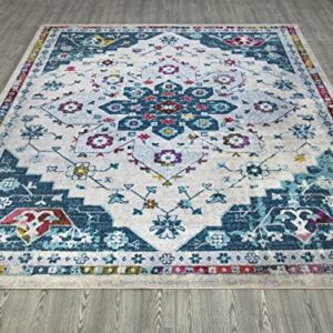 Signature Loom Natalie Oriental Area Rugs, 8x10 - Persian Area Rugs for Living Room - Gorgeous Turkish Carpets and Rugs for Bedroom - Kashan/Heriz/Kirman/Tabriz/Turkish