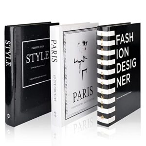 fashion decorative book stack,set of 3 hardcover modern decorative books,fashion design book set for coffee table(fashion/paris/style)