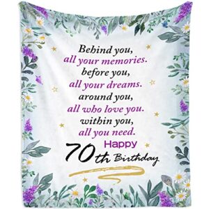 mubpean 70th birthday gifts for women – 70th birthday gifts blanket – best gifts for 70 year old woman – 70 year old birthday gifts for woman – 70th birthday gift ideas,birthday decor blankets 60″x50″