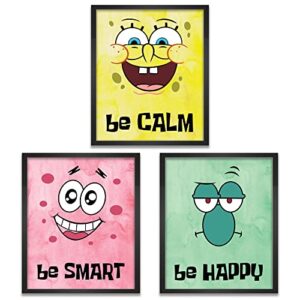 posters for boys room decor – kids bathroom decor, kids room decor for boys, 8×10 inches set of 3 unframed by group dmr
