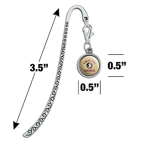 Florida State Seminoles Metal Bookmark Page Marker with Charm