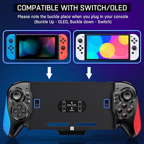 Switch Controller for Nintendo Switch/OLED, One-Piece Joypad Controller Replacement for Nintendo Switch Pro Controller, Switch Controllers Remote with Adjustable TURBO and Dual Motor Vibration