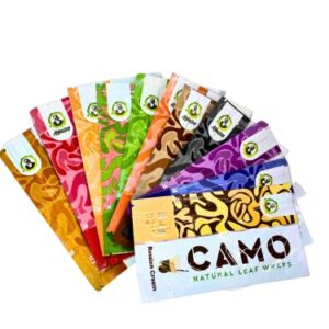 Afghan Natural Leaf Wraps CAMO Wraps Variety 11 Packs Watermelon, Blueberry, Chocolate, Grape, Mango, Vanilla, Green Apple, Peach, Guava, Russian Cream and Honey