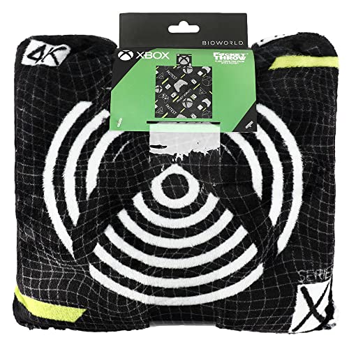 Bioworld Xbox All Over Print Packable Throw Blanket