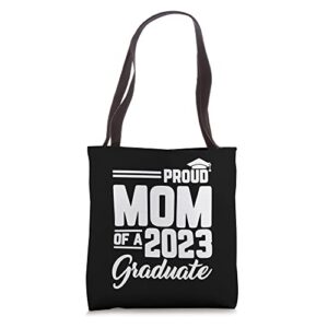 proud mom of a 2023 graduate graduation family matching mama tote bag
