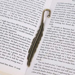 12Pcs Vintage Metal Feather Bookmarks, Mermaid Hooks Shaped Bookmark