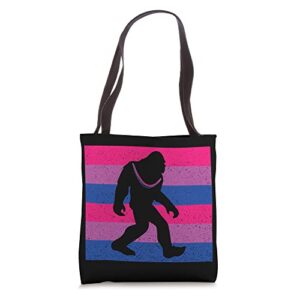 bigfoot lgbtq pride month usa flag – sasquatch bisexual tote bag