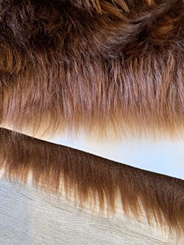 LAMBZY Faux Sheepskin Super Soft Hypoallergenic Silky Shag Bear Rug for Living Room, Kids Room, Sofa (2'x3', Brown)