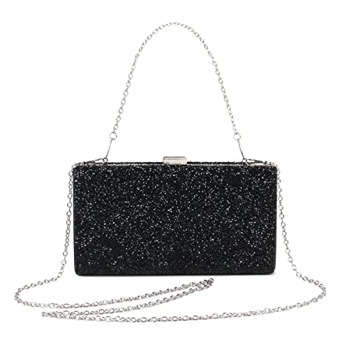 LUI SUI Women Glistening Evening Clutch Bags Envelope Rhinestone Purse Crossbody Bag Wedding Party Bridal Prom Handbag