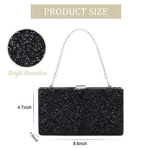 LUI SUI Women Glistening Evening Clutch Bags Envelope Rhinestone Purse Crossbody Bag Wedding Party Bridal Prom Handbag