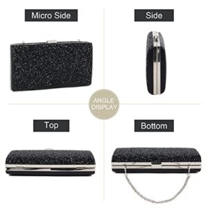 LUI SUI Women Glistening Evening Clutch Bags Envelope Rhinestone Purse Crossbody Bag Wedding Party Bridal Prom Handbag