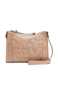 frye womens melissa studded floral zip crossbody bag, evening rose, one size us
