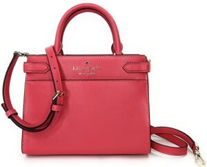 kate spade new york staci small saffiano leather satchel bag (watermelon)